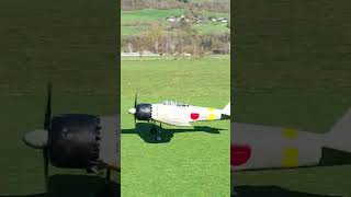 Mitsubishi AM6 Zero Start beim Abfliegen in Piesendorf [upl. by Yluj]