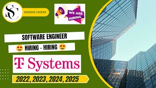 TSystems Hiring Freshers Software Engineer 2023 2024 2025  BE BTech MCA  Apply Now [upl. by Acirret]