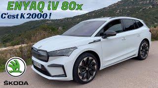 SKODA ENYAQ iV 80X SPORTLINE L’ESPRIT MONOSPACE ESTIL DE RETOUR [upl. by Virginie453]