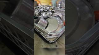 Unboxing Stainless Steel Dish Drainer Rack with Drip Tray  Utensil Drying Stand for Kitchen [upl. by Brenner547]