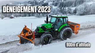 ❄ DÉNEIGEMENT  SNOWPLOWING 2023  Deutz 6130 TTV ☃ [upl. by Attenyl]