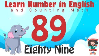 Learn Number Eighty Nine 89 in English amp Counting Math [upl. by Allveta]