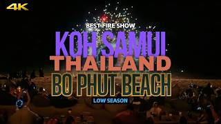 4K Walking Tour at Fishermans Village Night Market Best Fire Show  Koh Samui Thailand virtualtour [upl. by Burget]