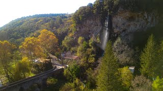 cascade st julien de la nef 2024 en drone [upl. by Elicul]