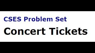 CSES  Concert Tickets [upl. by Willing559]