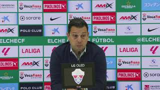 💚🎥 PRESS Sergio Mantecón director deportivo del Elche CF [upl. by Humble215]