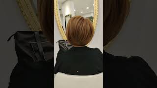 Blonde bob layer Peter Saerang salon kpop haircut blondehair [upl. by Lief]