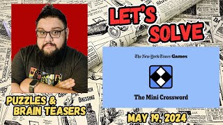 NYT MINI CROSSWORD  Lets Solve  Puzzles and Games  05192024 [upl. by Nataniel]