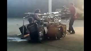 Osckar Bravo drummer  AVULSED  Dead Flesh Awakened outside drum angle [upl. by Wollis355]