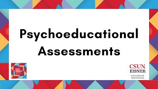 Psychoeducational Assessments [upl. by Ecinev671]