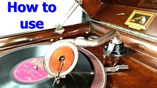 How to use a gramophone  phonograph [upl. by Innattirb729]