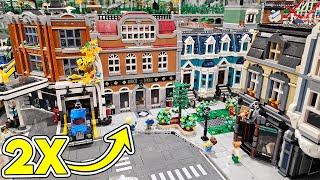 Double LEGO Book Shop Modular Building [upl. by Gibbon591]