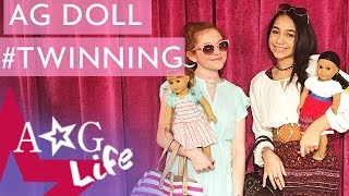 Twinning with AG Dolls  Meeting Twins Audrey and Gracie  AG Life  Episode 76  AmericanGirl [upl. by Ateiram]