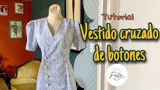 TUTORIAL VESTIDO CON BOTONES lamanodefaty [upl. by Jamison378]