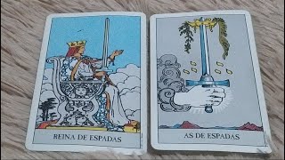 Reina de espadas combinaciones con arcanos menores del tarot espadas copas oros bastos [upl. by Singband338]