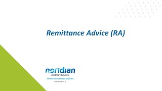 Remittance Advice RA [upl. by Foote]