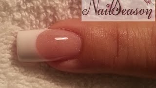 Como hacer uñas acrilicas frances paso a paso Tutorial [upl. by Imoyn]