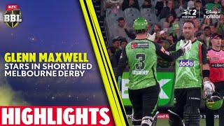 Melbourne Stars Glenn Maxwell Smacks Hattrick of 6s in Chase of 97 vs Renegades  BBL Highlights [upl. by Oedama]