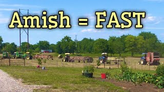 Amish Baling Hay  You Won’t Believe How Fast They Did it [upl. by Iny]