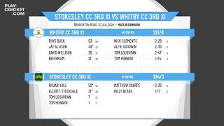 Stokesley CC 3rd XI v Whitby CC 3rd XI [upl. by Conant]