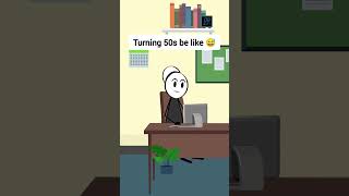 Turning 50s be like 😅 animation funnyvideo gplus comedy [upl. by Langbehn]