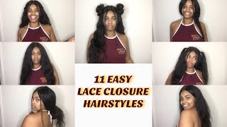 11 WAYS TO STYLE A LACE CLOSURE WIG FT UNICE HAIR Lolo amp Free Team [upl. by Jessen]