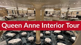 Queen Anne Exclusive Tour First Walkthrough of Cunard’s New Cruise Ship [upl. by Llerraj]