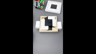 Black and white blocks assembling into card patterns blocksassemblingpuzzle brainteaser iqquest [upl. by Leann]