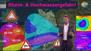 Sturm amp Hochwassergefahr 100 kmh amp 200 Liter Ende November kalt Wettervorhersage 1319112023 [upl. by Aihseyn]