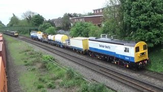 20901 and 20905 in New Balfour Beatty Livery Working 6Z23 Through Water Orton [upl. by Audie]