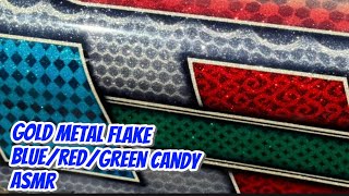 Metal Flake Custom Candy Paint Job Start to Finish Airbrush Lace Stencil Fineline Tape ASMR [upl. by Olemrac]