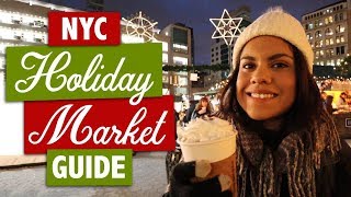 NYCs TOP 5 Christmas Markets 2018  Bryant Park amp More [upl. by Notseh466]