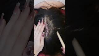 ASMR Scalp Check with NAILS and TREATMENT Nitpicking for SLEEP Real Person asmr shorts short [upl. by Atnomed]