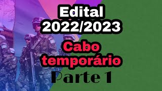 Edital 20222023 Cabo temporário exército [upl. by Weig]