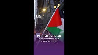 ProPalestinian content creators asked to stand with Israel [upl. by Eillib]