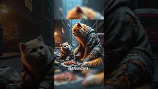 Triste chat  Son fils est parti cat cartoon sadcat animals catstory aiimages [upl. by Rosemonde]