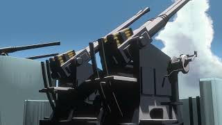 Twin 40mm Bofors firing animation 1 [upl. by Ender]