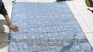 Membuat pola dan memotong kain untuk rok span timpah membuatpola menjahit sewing [upl. by O'Grady443]