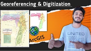 Georeferencing in Arcgis  Digitization in Arcgis  Himangshu Pathak [upl. by Kelila]