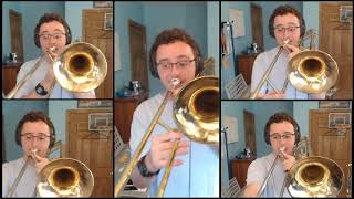 AronChupa  Little Swing ft Little Sis Nora Trombone Multitrack [upl. by Ahterod]