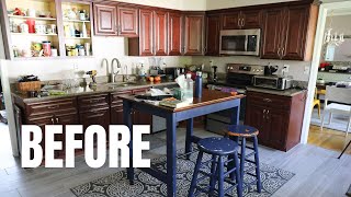 Painting Kitchen Cabinets White StepbyStep Tutorial  Thrift Diving [upl. by Anema]