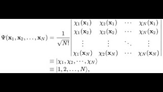 CHIMIE THEORIQUE Déterminant de Slater [upl. by Eisor]