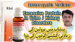 R 64 Nephralbin  Albuminuria Kidney Drops  DrReckeweg Germany  Homoeopathic Medicine Urdu Hindi [upl. by Irod]