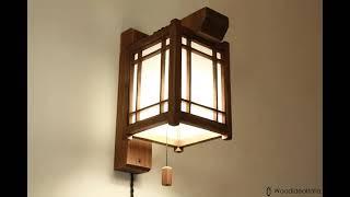 Shoji style applique lamp with rice paper [upl. by Einahpats55]