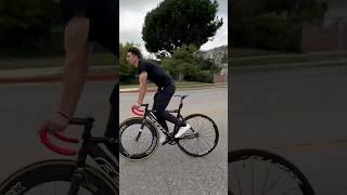 CEMENT SURFING’ 🏄‍♂️ 🏄‍♂️ fixie trackbike fixedgear skids slidetostop [upl. by Eyllib680]