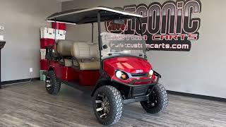 2023 EZGO L6 Elite Lithium  Red  Iconic Custom Carts LLC [upl. by Vastah497]