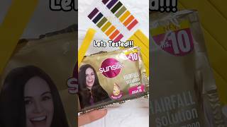 OMG🤯 sunsilk shampoo ph test shorts sunsilk shampoo haircare hairshampoohair hairfall phtest [upl. by Eelsew]