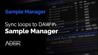 Sync loops to DAW tempo in ADSR Sample Manager   FREE plugin Download [upl. by Keli]