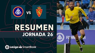 Resumen de FC Andorra vs Real Zaragoza 01 [upl. by Aynotahs]