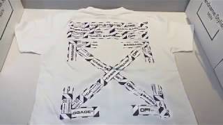 OFF WHITE  Airport Tape Tshirt Review [upl. by Ateekan]